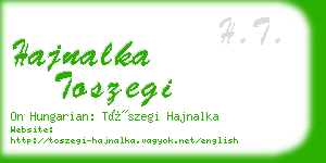 hajnalka toszegi business card